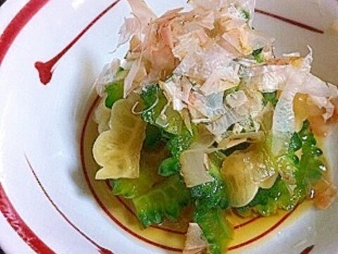 計量いらずゴーヤの麺つゆ漬け